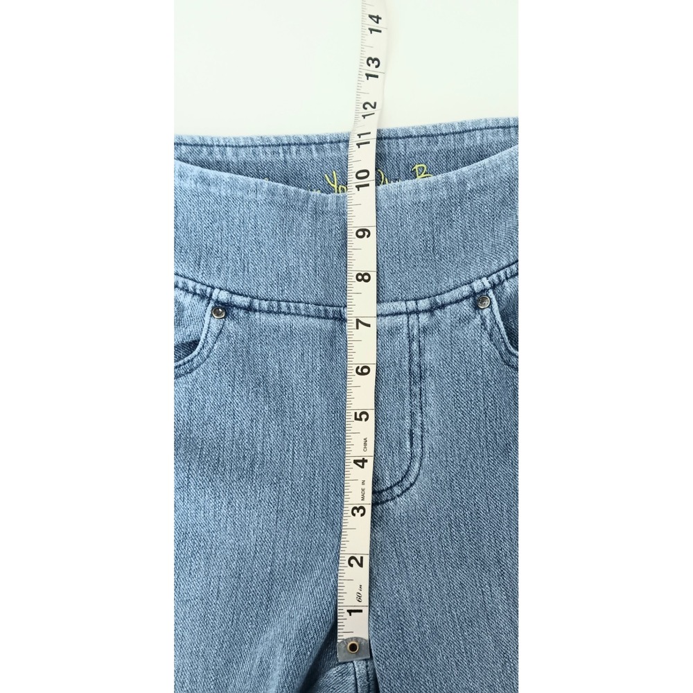 Belle by Kim Gravel Jeans Women's Size 6 Crop Zip Ankle Blue Denim Pre-owned - Picture 4 of 14